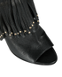 Burberry Fringe Open Toe Heels, £195, Shoes, Black, Leather, Other view