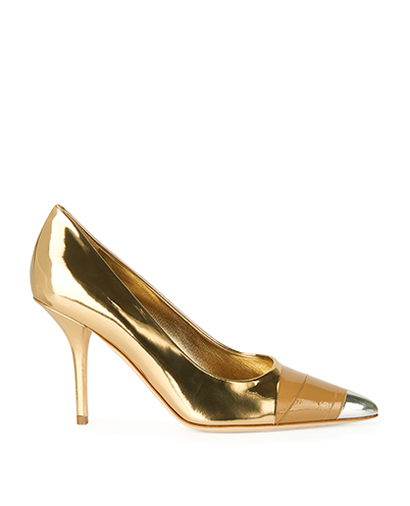 Burberry Annalise Metallic Pumps, front view