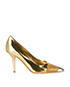 Burberry Annalise Metallic Pumps, front view