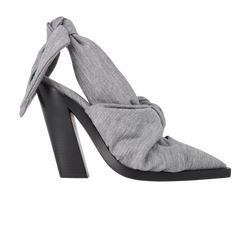 Burberry Tillington Wrap Heels, Fabric, Grey, UK5, 2*