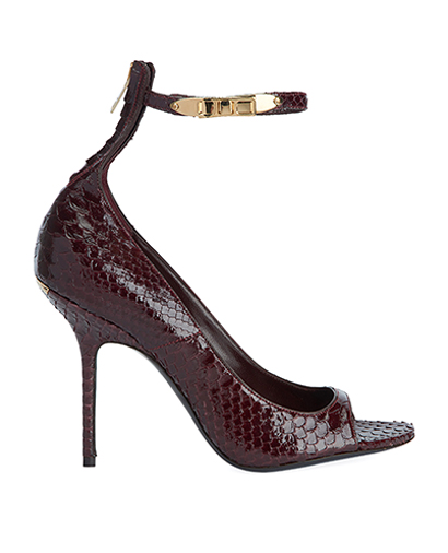 Burberry Heritage Lock Brooke Python Pumps, front view
