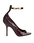 Burberry Heritage Lock Brooke Python Pumps, front view