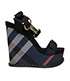 Burberry Check Wedge Espadrilles, front view