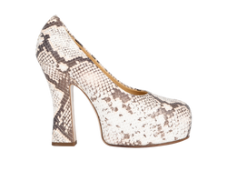 Burberry Animal Print Pump, Leather, Brown/White, UK 3, B/DB, 3*