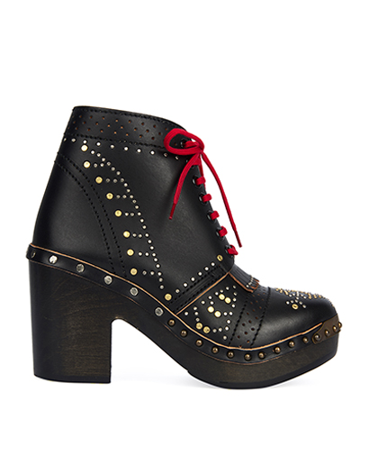 Burberry Studded Antrim Fringe Clog Booties, front view