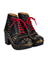 Burberry Studded Antrim Fringe Clog Booties, side view