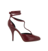 Celine Night Out T Strap Pumps, &pound;295, Shoes, Burgundy, Leather, Front view