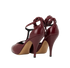 Celine Night Out T Strap Pumps, &pound;295, Shoes, Burgundy, Leather, Back view