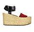 Celine Sisal Wedges, front view