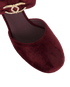 Chanel CC Bow Heels, &pound;450, Shoes, Burgundy, Velvet, Other view