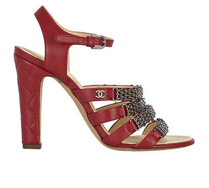 Chanel Reissue Chain Sandals, front view