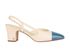 Chanel Escarpin Slingback Heels, &pound;280, Shoes, Blue/Cream, Leather, Front view