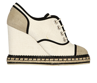 Chanel Cruise 2016 Espadrille Wedges, front view