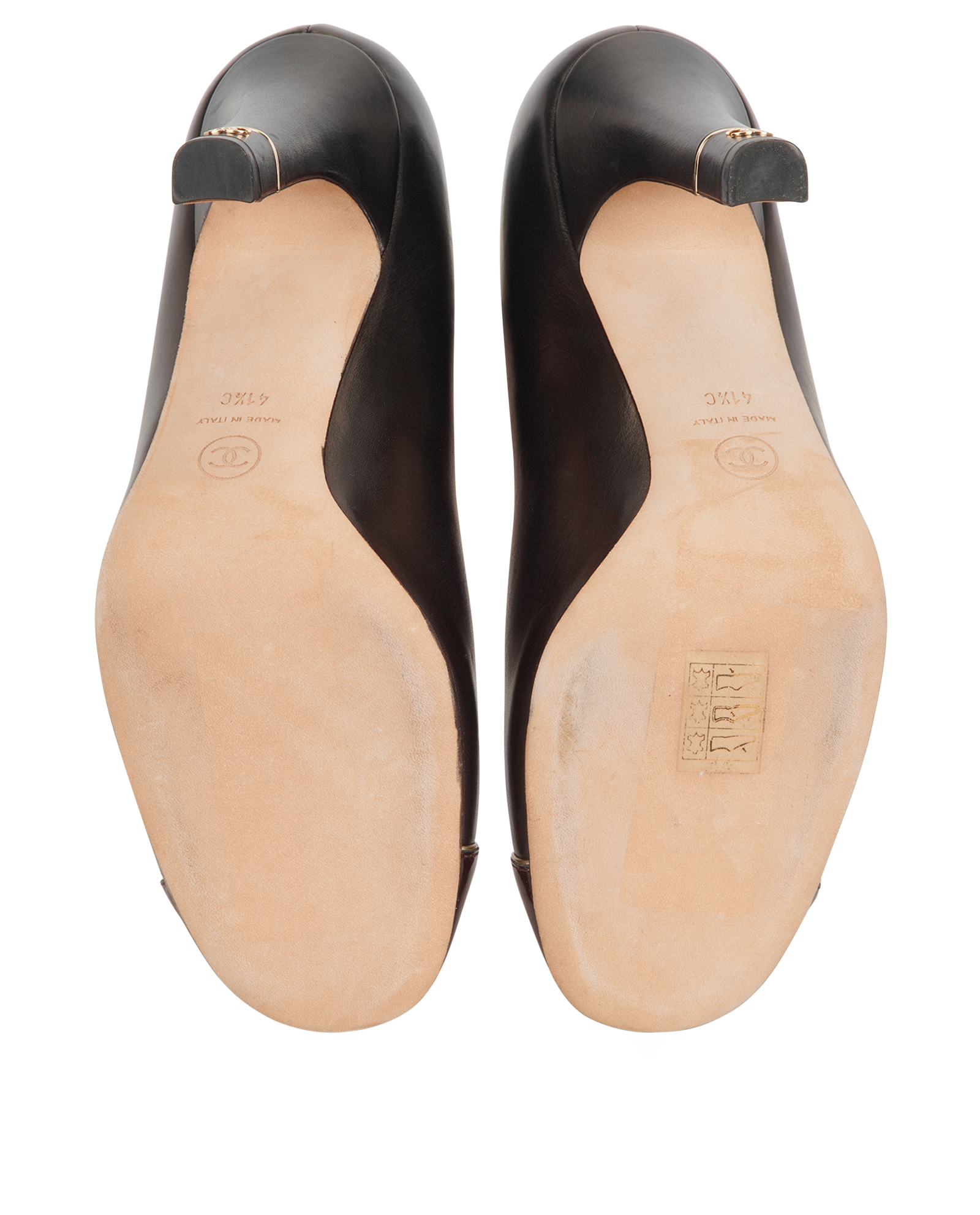 Chanel Cap Toe Pumps, &pound;280, Shoes, Black, Leather, Top view