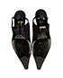 Chanel Fabric Slashed Kitten heel Slingback, top view