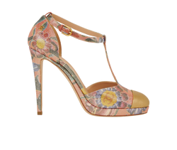 Chanel Floral Print Heels - Size Womens 8