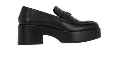 Chanel CC Platform Loafers, &pound;450, Shoes, Black, Leather, Front view