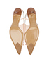 Chanel CC Pointed Slingback Heels, top view