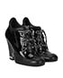 Chanel Black Patent/Leather Chain Tie Shoes, side view
