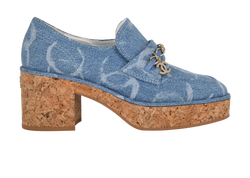 Chanel CC Denim Mocassins, Leather/Cotton, Blue, UK4.5, B, 3*