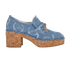 Chanel CC Denim Mocassins, front view