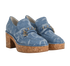 Chanel CC Denim Mocassins, side view