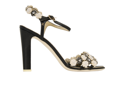 Chanel Camellia Sandal Heels, front view