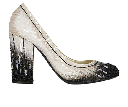 Chanel Sequin Ombre Heels, front view