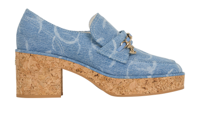 Chanel CC Denim Pumps, &pound;750, Shoes, Blue, Fabric, Front view