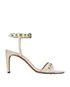 Chanel Pink Eyelet Ankle Strap Sandals, front view