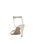 Chanel Pink Eyelet Ankle Strap Sandals, back view