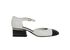 Chanel Block Heel Shoes, &pound;620, Shoes, Black/White, Leather, Front view