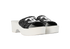 Chanel Platform Sandals, &pound;695, Shoes, Black/White, Fabric/Leather, Side view