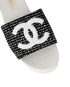 Chanel Platform Sandals, &pound;695, Shoes, Black/White, Fabric/Leather, Other view