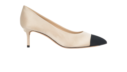 Chanel Pointed Cap Toe Heels, front view