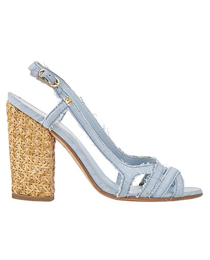 Chanel Denim Sandals, front view