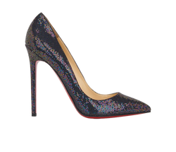 Christian Louboutin Sequins Pigalle 120, Leather, Blue, UK4.5, 3*