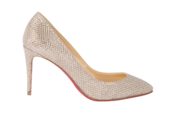 Christian Louboutin Glitter Eloise 85, Crystals, Silver,UK4, B, 2*