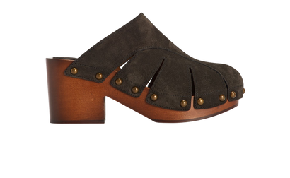 Chloe Quinty Leaf 40 Cut Out Platform Clog, front view