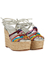 Chloe Metallic Wedge Espadrille Sandals, side view