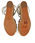Chloe Metallic Wedge Espadrille Sandals, top view
