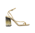 Jimmy Choo Stars Block Heel Sandals, &pound;295, Shoes, Gold, Leather, Front view