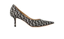 Jimmy Choo Love 65 JC Pumps, Leather, Silver/Blk, UK4, B/DB, 3*