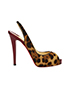 Christian Louboutin Platform Sling Back Heels, front view