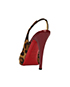 Christian Louboutin Platform Sling Back Heels, back view