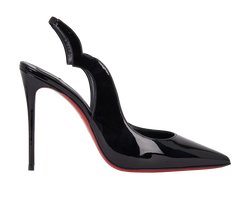 Christian Louboutin Hot Chick Sling 100, Patent, Black, UK6.5, 4*