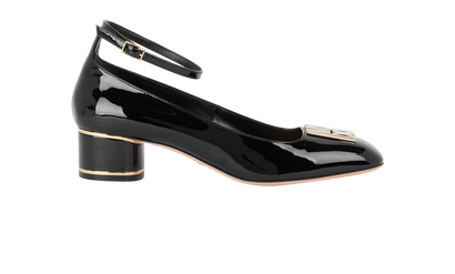 Christian Dior Miss Dior Court Shoes, &pound;350, Shoes, Black, Patent Leather, Front view