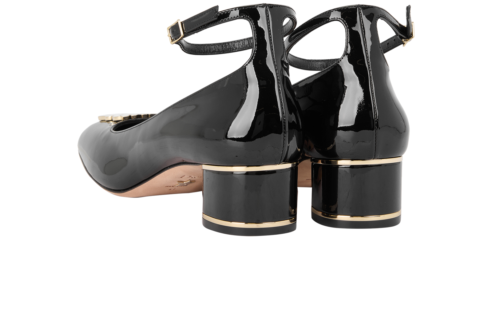 Christian Dior Miss Dior Court Shoes, &pound;350, Shoes, Black, Patent Leather, Back view
