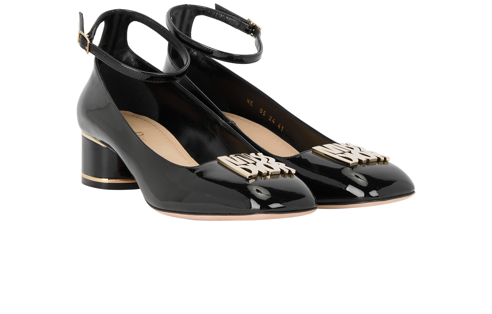 Christian Dior Miss Dior Court Shoes, &pound;350, Shoes, Black, Patent Leather, Side view