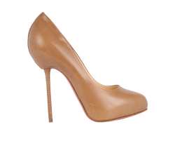 Christian Louboutin Stiletto Heels, Leather, Brown, UK 5.5, 3*